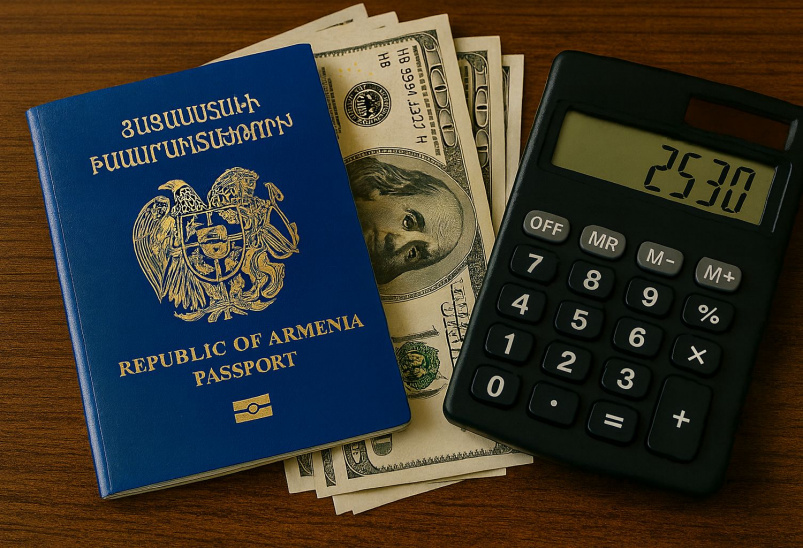 расходы на оформление паспорта армении