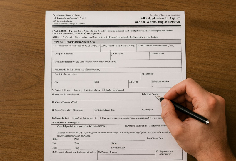 форма I-589 для политубежища США